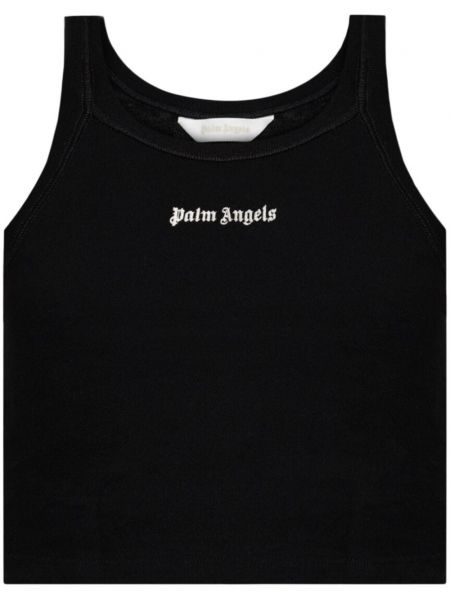 Tanktop med broderier Palm Angels sort