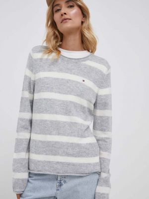 Sweter wełniany Tommy Hilfiger szary