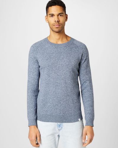 Меланжов пуловер Nowadays синьо