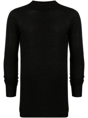 Прозрачен кашмирен пуловер Rick Owens черно