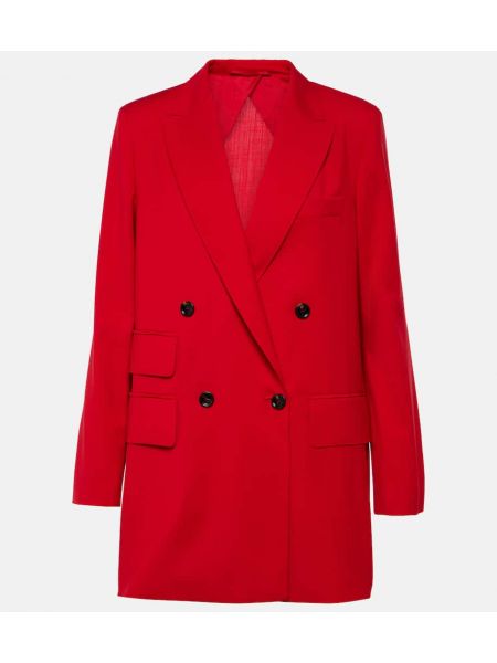 Chaqueta cruzada de lana Max Mara rojo