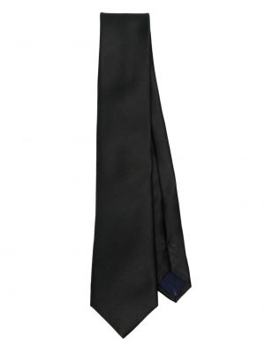 Satynowy krawat Corneliani czarny