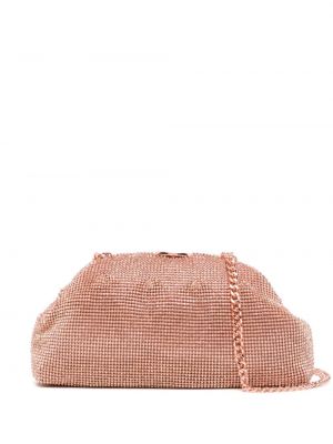 Чанта тип „портмоне“ с кристали Nicoli розово