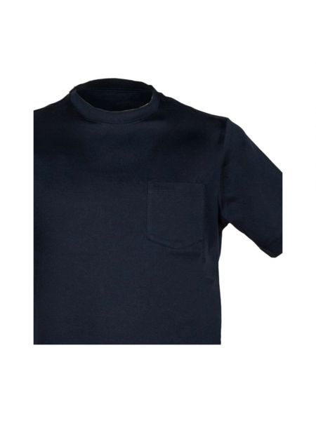 Camiseta de algodón con bolsillos Circolo 1901 azul