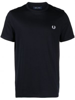 T-shirt mit stickerei aus baumwoll Fred Perry blau