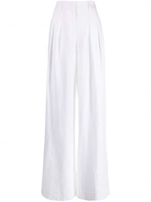 Pliszírozott laza szabású nadrág Michael Kors Collection fehér