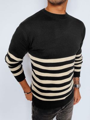 Dryžuotas megztinis Dstreet juoda