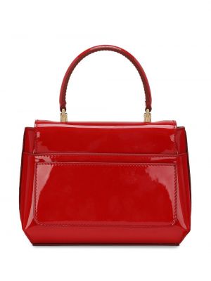 Kožená kabelka Dolce & Gabbana červená