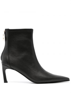 Ankle boots skórzane Versace Jeans Couture czarne