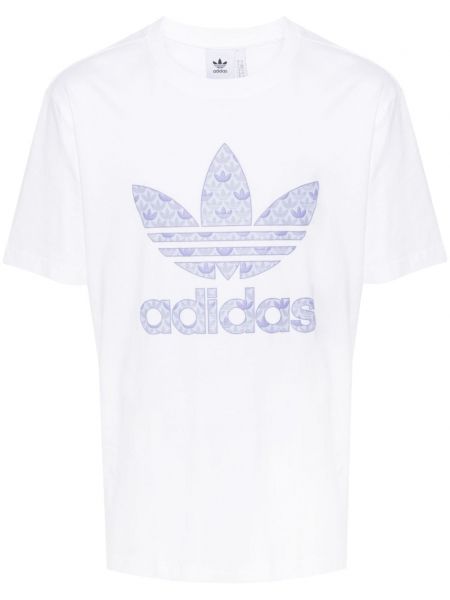 Leder t-shirt aus baumwoll mit print Adidas
