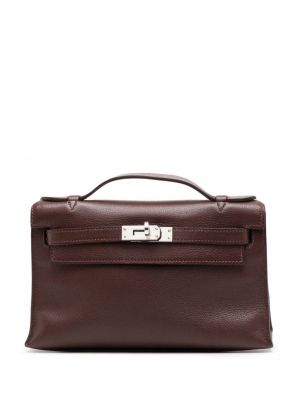 Pisemska torbica Hermès rjava