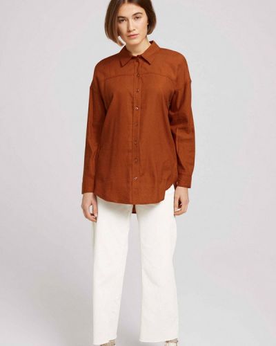 Джинсова сорочка Tom Tailor Denim, коричнева