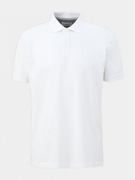 Тениска с копчета S.oliver бяло