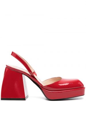 Pantofi cu toc din piele Nodaleto roșu