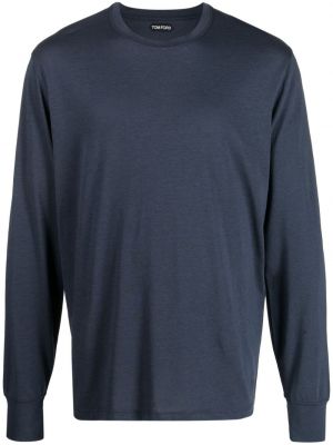 T-shirt avec manches longues Tom Ford bleu