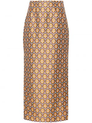 Suknja pencil s cvjetnim printom s printom Etro
