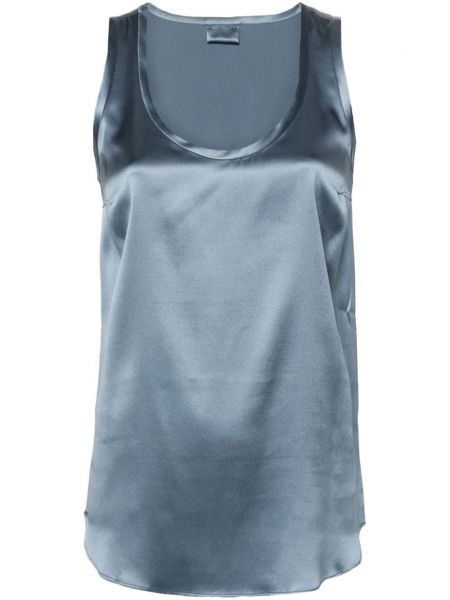 Tanktop i satin Brunello Cucinelli blå