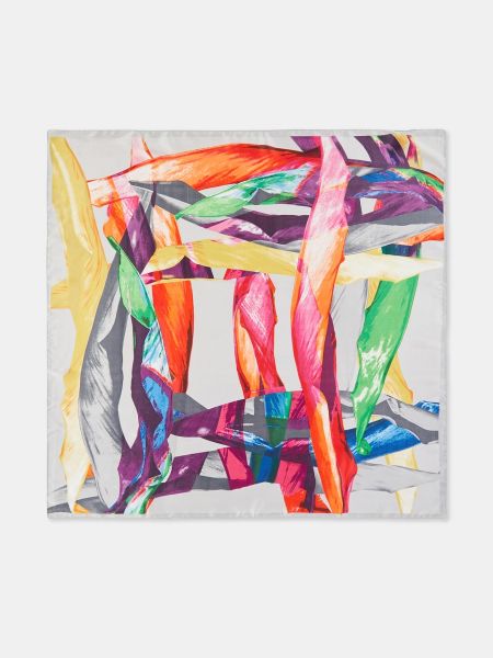 Pañuelo con estampado con estampado abstracto Donatzelli gris