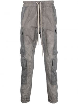 Pantaloni a quadri Rick Owens grigio
