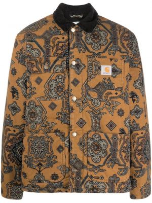 Paisley trykt lang jakke Carhartt Wip brun