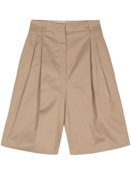 Plisseret shorts Prada brun