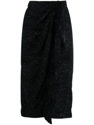 Přiléhavé midi sukně na zip z polyesteru Isabel Marant Etoile - černá