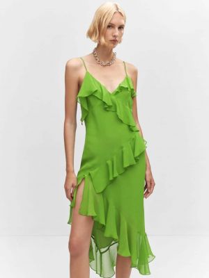 Mini šaty Mango zelená