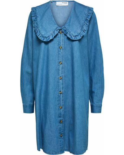 Robe en jean Selected Femme bleu