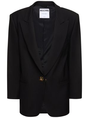 Viskózová bunda Moschino černá