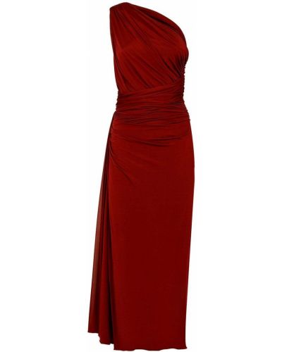 Vestido de cóctel drapeado Dolce & Gabbana rojo