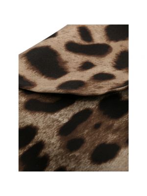 Seiden handschuh mit print mit leopardenmuster Dolce&gabbana braun
