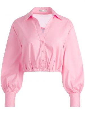 Памучна блуза Alice + Olivia розово