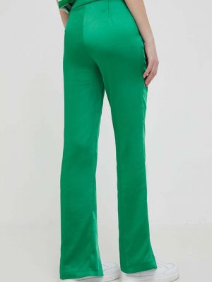 Jednobarevné kalhoty s vysokým pasem United Colors Of Benetton zelené
