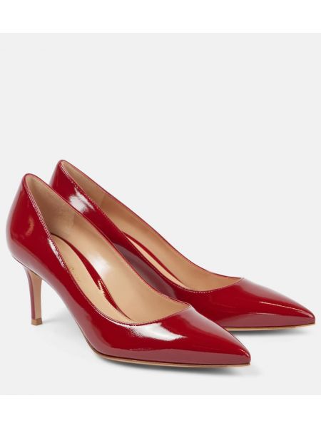 Lack läder pumps Gianvito Rossi röd