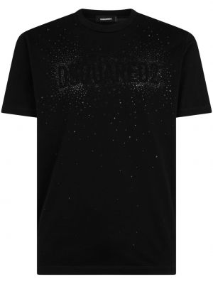 Medvilninis marškinėliai Dsquared2 juoda