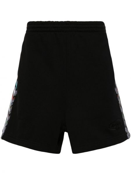 Shorts de sport en coton à motif chevrons Missoni noir