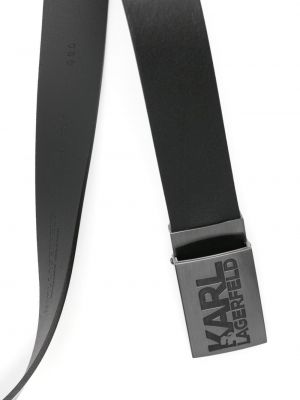 Oboustranný kožený pásek Karl Lagerfeld černý
