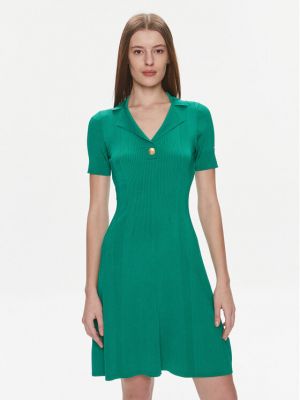 Плетена рокля slim Tommy Hilfiger зелено
