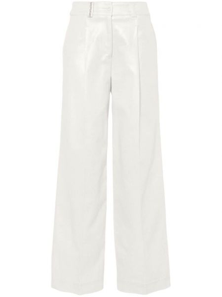 Plisované kalhoty Peserico bílé