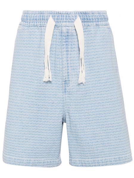 Pantaloni scurți din bumbac din jacard Five Cm albastru