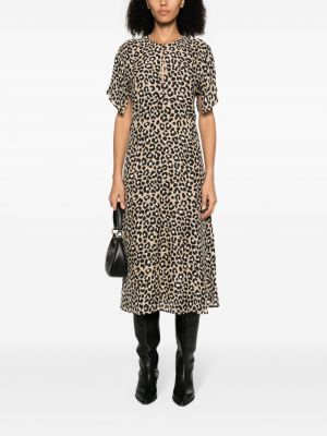 Leopardí midi šaty s potiskem Michael Michael Kors