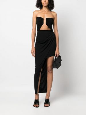 Asymetrické dlouhá sukně Helmut Lang černé