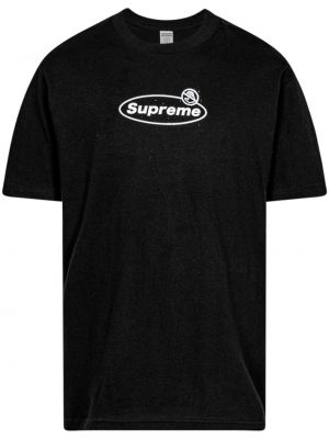 Pamut póló Supreme fekete