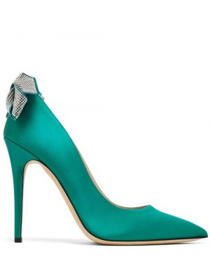 Pantofi cu toc cu funde Sjp By Sarah Jessica Parker verde