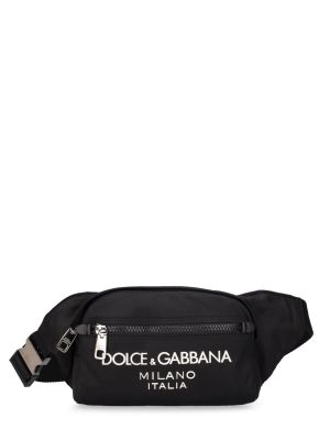 Pásek z nylonu Dolce & Gabbana černý