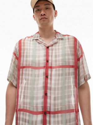 Прозрачная клетчатая рубашка Topman