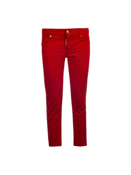 Czerwone jeansy skinny slim fit Dsquared2