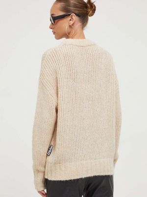Gyapjú pulóver Hugo bézs