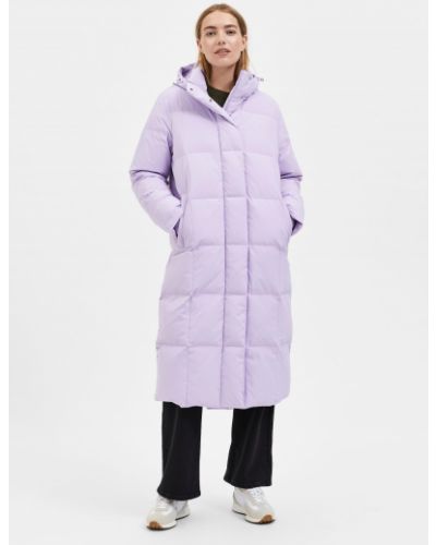Žieminis paltas Selected Femme violetinė