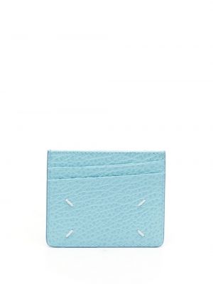Kožená peněženka Maison Margiela modrá